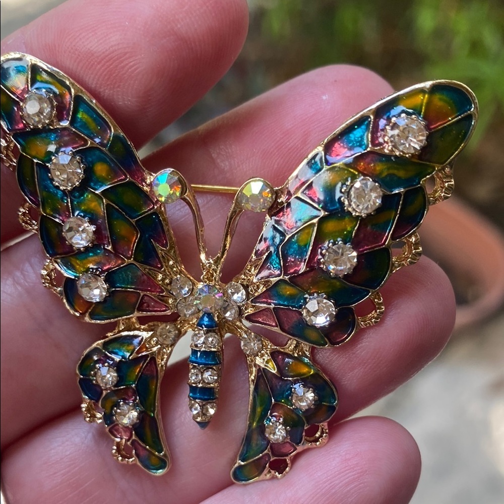 Colorful Butterfly Brooch - Picture 6 of 10